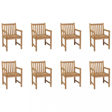 vidaXL 8 db tömör tíkfa kültéri szék kerti bútor