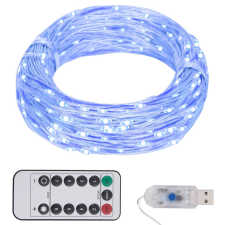 vidaXL 8 funkciós kék fényű tündérfényfüzér 400 LED-del 40 m kültéri izzósor