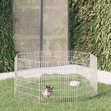 vidaXL 8 paneles horganyzott vas nyúlketrec 54 x 60 cm ketrec, szállítóbox rágcsálóknak