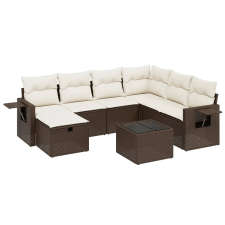 vidaXL 8 részes barna polyrattan kerti ülőgarnitúra párnákkal (3263849) kerti bútor