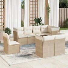 vidaXL 8 részes bézs polyrattan kerti ülőgarnitúra párnával kerti bútor