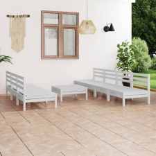 vidaXL 8 részes fehér tömör fenyőfa kerti ülőgarnitúra kerti bútor