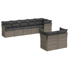 vidaXL 8-részes szürke polyrattan kerti ülőgarnitúra párnákkal (3249749) kerti bútor