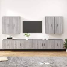 vidaXL 8 részes szürke sonoma színű szerelt fa TV-szekrényszett bútor