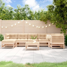 vidaXL 8 részes tömör fa kerti ülőgarnitúra párnával kerti bútor