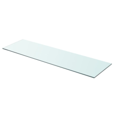 vidaXL 90x25 cm átlátszó panel üvegpolc bútor