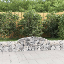 vidaXL 9 db íves horganyzott vas gabion kosár 300x30x40/60 cm bútor