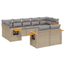 vidaXL 9-részes bézs polyrattan kerti ülőgarnitúra párnákkal (3259532) kerti bútor