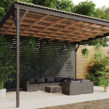 vidaXL 9 részes szürke polyrattan kerti ülőgarnitúra párnákkal kerti bútor