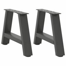 vidaXL A-alakú Dohányzóasztal Láb - Antracit Acél - 50x30-31cm bútor