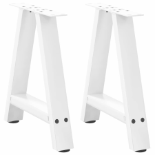 vidaXL A-alakú Dohányzóasztal Lábak - Fehér Acél - 38x42-43cm - 2 db bútor