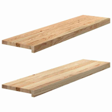 vidaXL ablakpárkányok 2 db kezeletlen 100x30x2 cm tömör fa tölgyfa lakástextília