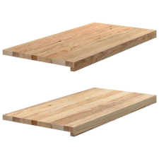 vidaXL ablakpárkányok 2 db kezeletlen 80x40x2 cm tömör fa tölgyfa lakástextília