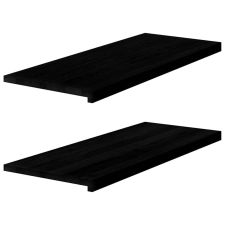 vidaXL ablakpárkányok 2 db sötétbarna 100x40x2 cm tömör fa tölgyfa lakástextília