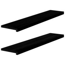 vidaXL ablakpárkányok 2 db sötétbarna 120x30x2 cm tömör fa tölgyfa lakástextília