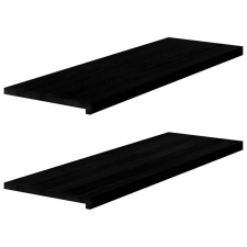 vidaXL ablakpárkányok 2 db sötétbarna 120x40x2 cm tömör fa tölgyfa lakástextília