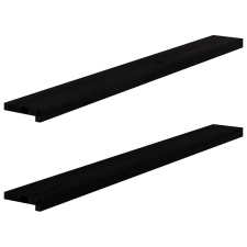 vidaXL ablakpárkányok 2 db sötétbarna 140x15x2 cm tömör fa tölgyfa lakástextília