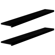 vidaXL ablakpárkányok 2 db sötétbarna 160x25x2 cm tömör fa tölgyfa lakástextília