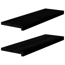 vidaXL ablakpárkányok 2 db sötétbarna 80x30x2 cm tömör fa tölgyfa lakástextília