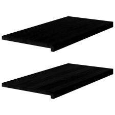 vidaXL ablakpárkányok 2 db sötétbarna 80x40x2 cm tömör fa tölgyfa lakástextília