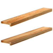 vidaXL ablakpárkányok 2 db világosbarna 100x15x2 cm tömör fa tölgyfa építőanyag