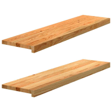 vidaXL ablakpárkányok 2 db világosbarna 100x25x2 cm tömör fa tölgyfa lakástextília