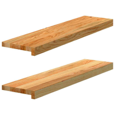 vidaXL ablakpárkányok 2 db világosbarna 80x20x2 cm tömör fa tölgyfa lakástextília