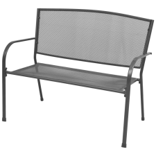 vidaXL acélhálós kerti pad karfával 108 x 60 88 cm kerti bútor