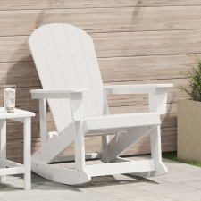 vidaXL Adirondack hintaszék Fehér 73.5x92x90 cm HDPE kerti bútor