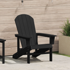 vidaXL Adirondack szék fekete 74x82x91 cm HDPE kerti bútor