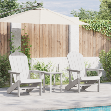 vidaXL Adirondack Székek 2 db Fehér 74x82x90 cm HDPE kerti bútor