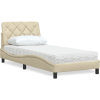 vidaXL ágy matraccal krém 80x200 cm szövet (3310704)