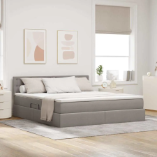 vidaXL Ágy tárolóval és matraccal Tópszínű 160 x 200 cm Faanyag ágy és ágykellék