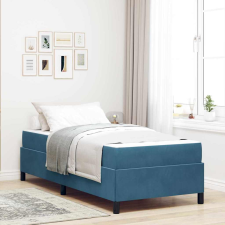 vidaXL Ágykeret Egyéb Sötétkék és fehér 90 x 190 cm Bársony ágy és ágykellék