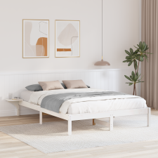 vidaXL Ágykeret éjjeli szekrényekkel Fehér 160 x 200 cm Fehér ágy és ágykellék