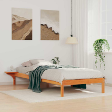 vidaXL Ágykeret éjjeliszekrényekkel Faggyú barna 90 x 210 cm ágy és ágykellék