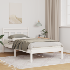 vidaXL Ágykeret Fehér 100 x 200 cm Tömör fenyőfa ágy és ágykellék