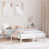 vidaXL Ágykeret Fehér Fa 120 x 200 cm Tartós Minimalista Ágykeret