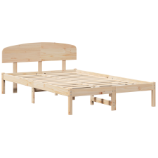 vidaXL ágykeret fejtámlával 135x190 cm tömör fenyőből (872071) ágy és ágykellék