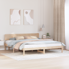 vidaXL Ágykeret fejtámlával 180x200 cm Tömör fenyőfából ágy és ágykellék