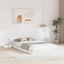 vidaXL Ágykeret fejtámlával tárolóval Barna 135 x 190 cm faszínű ágy és ágykellék