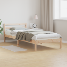 vidaXL Ágykeret Fejvéggel 100x210 cm Tömör Fenyő ágy és ágykellék