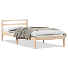 vidaXL Ágykeret Fejvéggel 80x210 cm Tömör Fenyőfa (869760) ágy és ágykellék