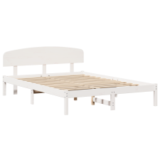 vidaXL Ágykeret Fejvéggel Fehér 140x200 cm Tömörfa Fenyő (872063) ágy és ágykellék