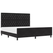 vidaXL Ágykeret Fekete 180x200 cm Velúr (3344893) ágy és ágykellék