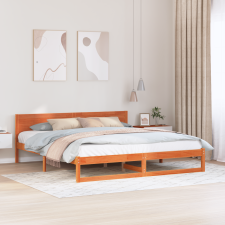 vidaXL Ágykeret Gyanta barna Tömör fenyőfa 180 x 200 cm Tartós ágy és ágykellék