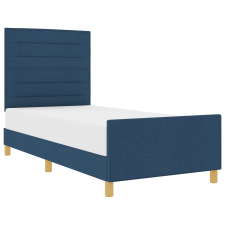 vidaXL Ágykeret Kék 90x190 cm Textil (3344619) ágy és ágykellék