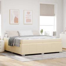 vidaXL Ágykeret Krém 200 x 200 cm szövet ágy és ágykellék