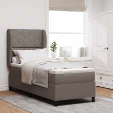 vidaXL Ágykeret Matrac Fekvőfelülettel Taupe 80x200 cm Szövet ágy és ágykellék