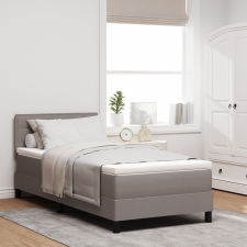 vidaXL Ágykeret Matrac Kávébarna 80x200 cm Szövet ágy és ágykellék